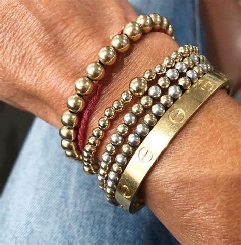 cartier stacking bracelets|cartier bracelet stack in style.